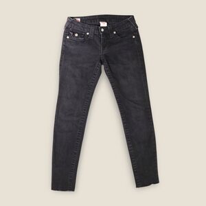 True Religion Casey Jeans Black Women’s 26 Low Rise Made in USA Skinny Denim Y2K